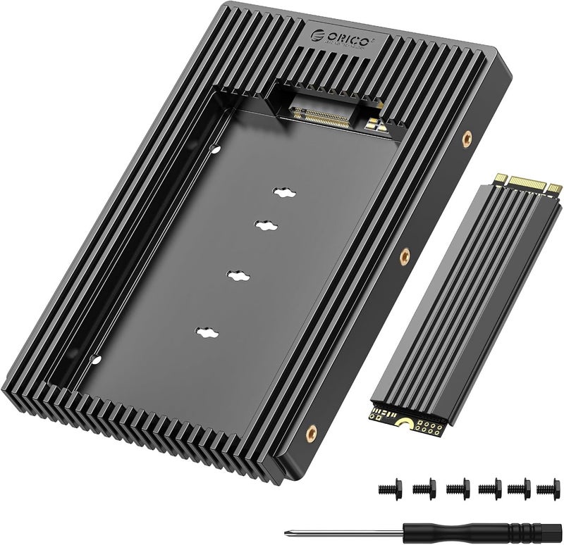 Orico محول M.2 NGFF إلى SATA بحجم 3.5 بوصة، محول SSD بسرعة 6Gbps، متوافق مع M.2 SATA SSD (2230/2242/2260/2280، مفتاح B+M) [لا يدعم NVMe/PCIE، مفتاح M] - Image 1